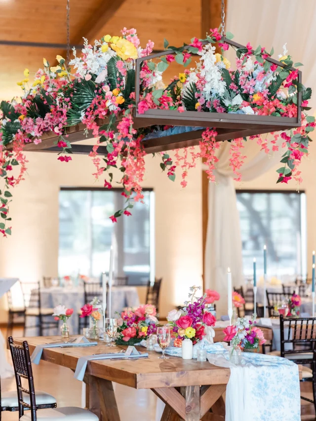 Make your head table memorable:
1.)Color
Whether it’s bright florals, classic white and sage, trendy monochrome combos, or something uniquely you 
2.)Texture
Use your resources and consider what’s in-season.
A patterned runner across our farmhouse tables, vibrant foliage and floral arranged on tables and in floral boxes, floating and standing candles, and drapery to set the tone
3.) Character
Something unique that speaks to you two as a couple. This can be incorporated in so many ways! Personal touches, signage, menus, monograms, you name it! 
Vendors: 
The Chandelier of Gruene
@chandelierofgruenevenue 
Jessica Chole Photography
@jessicacholephotography 
CRU Rentals - Linen
@crurentals 
Coordinating/ Florals: JC Events
@jcraftevents